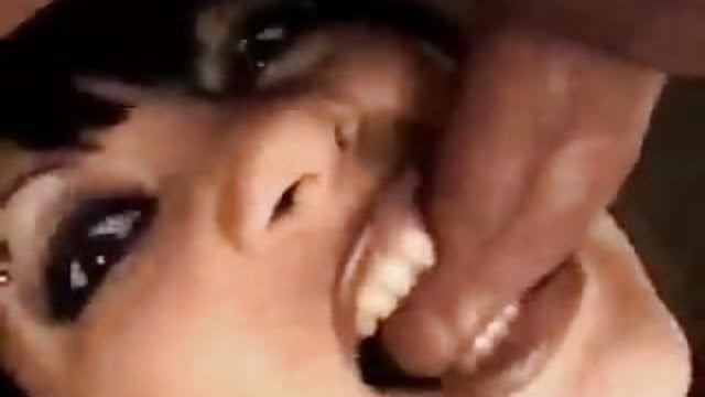 Girl braces bites cock gets slapped