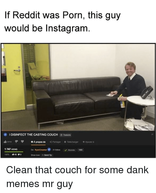 Disinfect casting couch