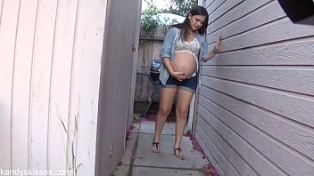 Pregnant break water creampie