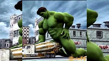 Hulk with huge tits brutal exercise