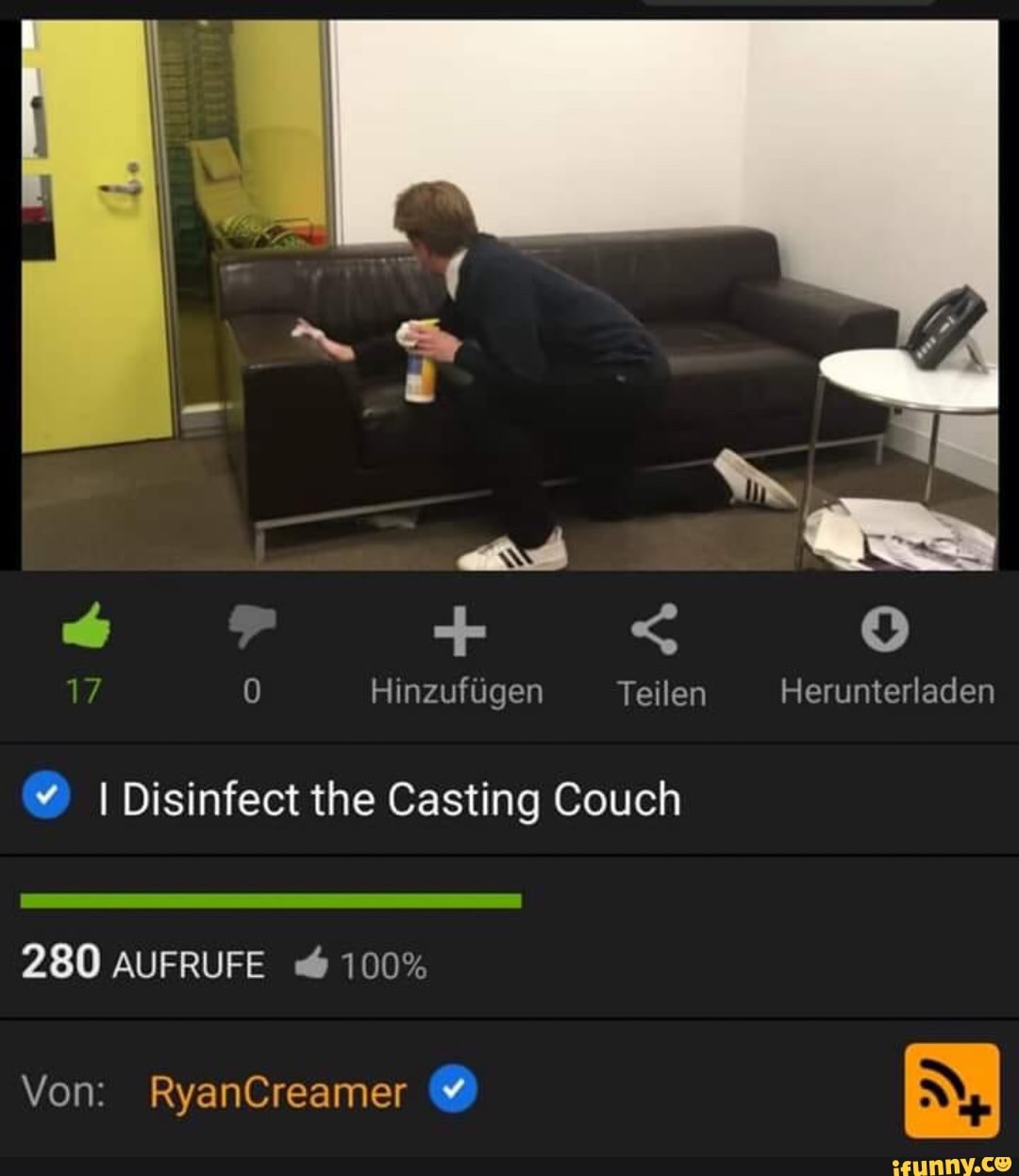 Jesus reccomend disinfect casting couch